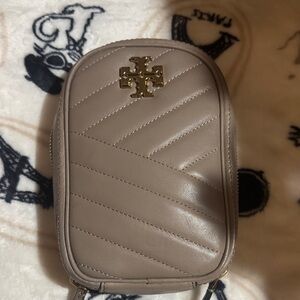 Tory Burch Deep Taupe Quilted Crossbody Bag Without Strap, Please See All Photos